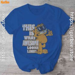 garfield awesome i’ve redefined the word blue shirt