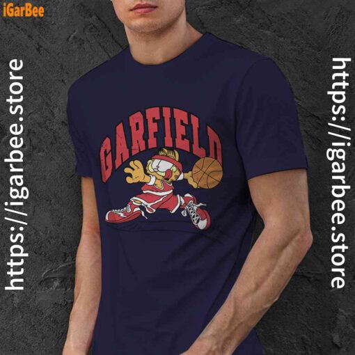 garfield basketball action navy men shirt