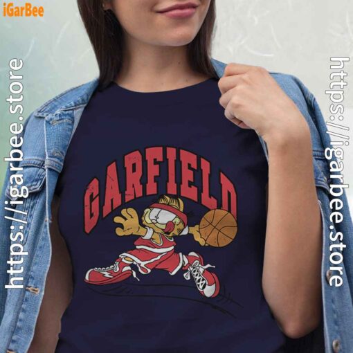 garfield basketball action women navy shirts
