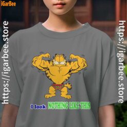 garfield buff nothing like this kids girl gray tee