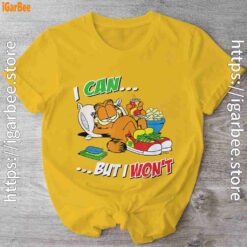 garfield can but wont yellow shirt