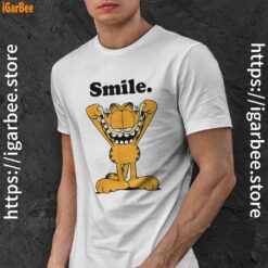 garfield classic smile here to be awesome men shirt white