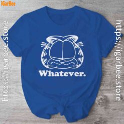 garfield classic whatever face blue shirt