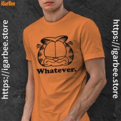 garfield classic whatever face orange men shirt