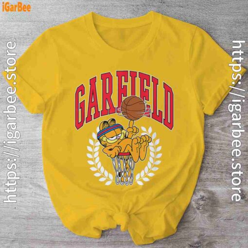 garfield collegiate basketball hoop yellow shirt