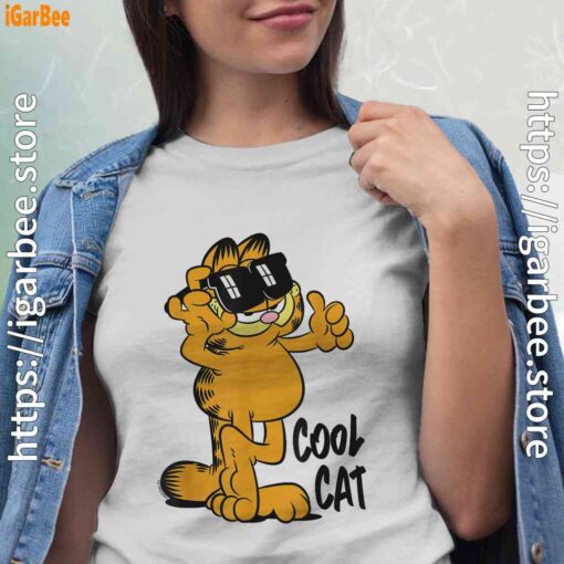 garfield cool cat down in style white shirts for women