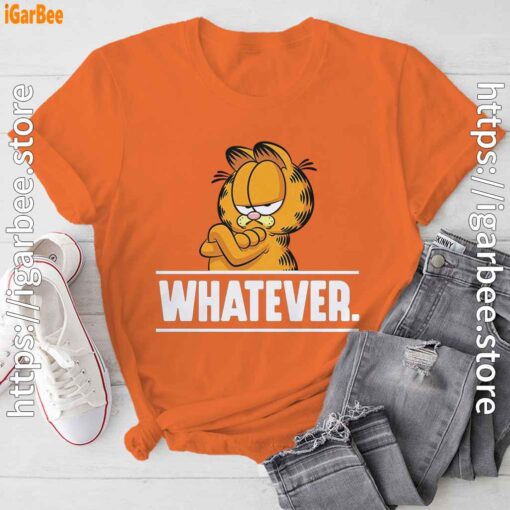 garfield daily mood whatever orange tee shirt