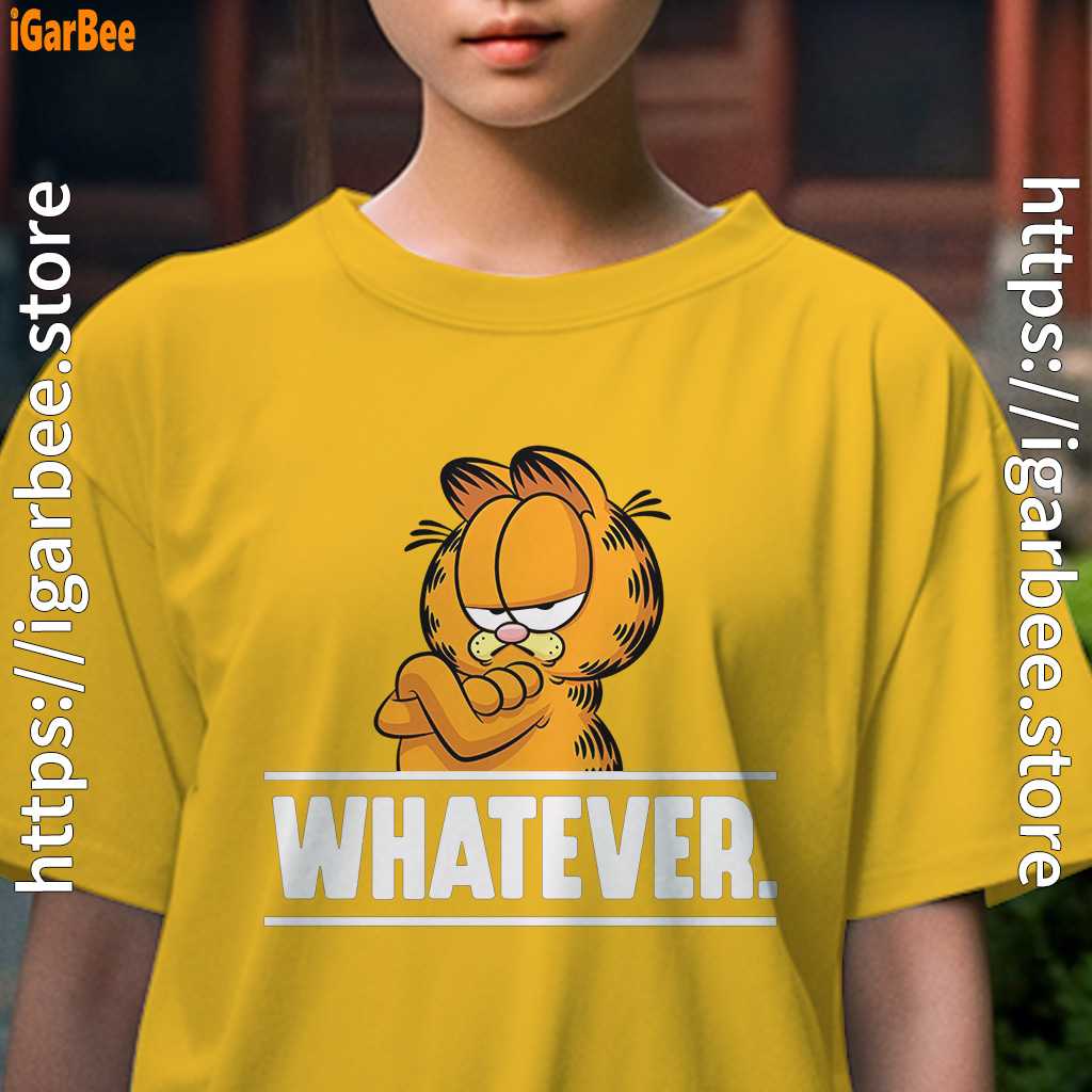 garfield daily mood whatever yellow kids girl t shirts garfield daily mood whatever yellow kids girl t shirts