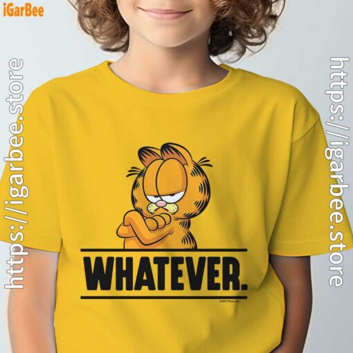 garfield daily mood whatever yellow t shirt for kid boy