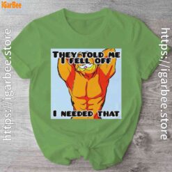 garfield dribbling fun cartoon green shirt