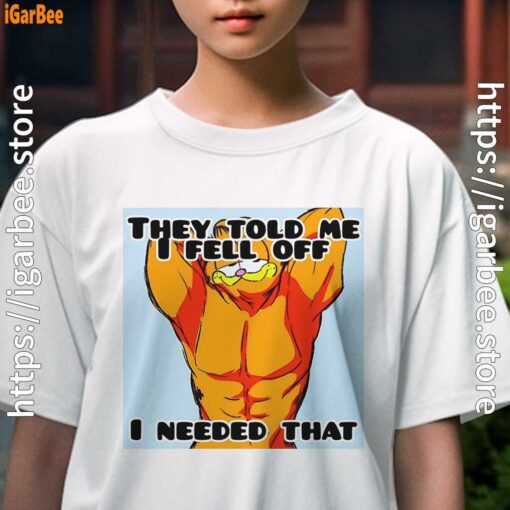 garfield dribbling fun cartoon kids girl white tee female
