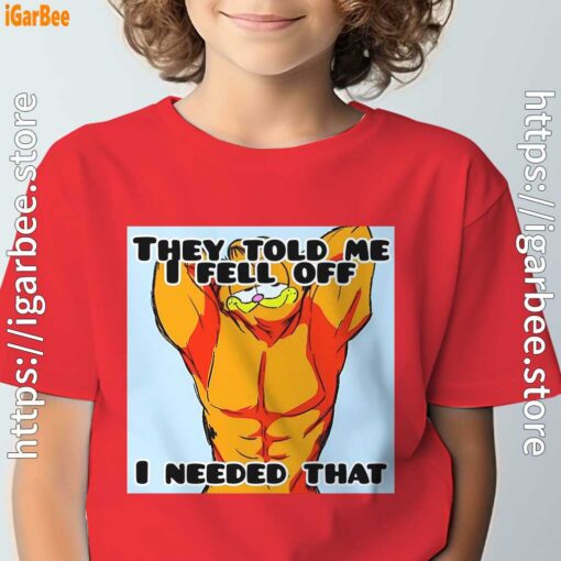garfield dribbling fun cartoon red t shirt for youth boy