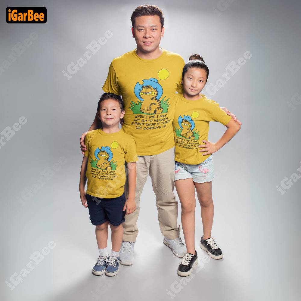 garfield family t shirt 8 The little family fits perfectly in the Garfield When Die Yellow family shirt