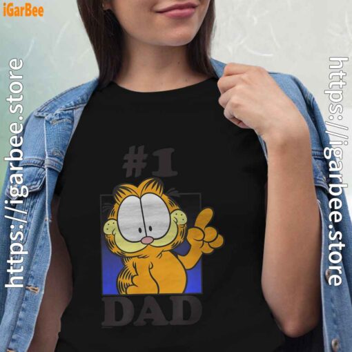 garfield fathers day number one dad women black shirt