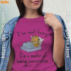 garfield im not lazy pink women shirt