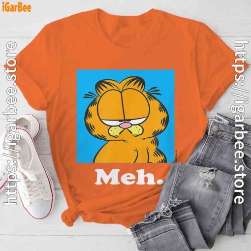 garfield life’s too short to care meh orange tee shirt