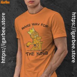 garfield make way for the king of laziness orange men shirt