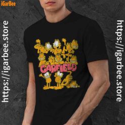 garfield multiple poses black men shirt
