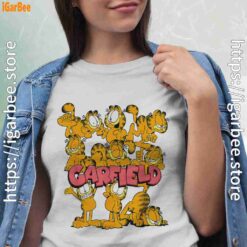 garfield multiple poses white shirts for women