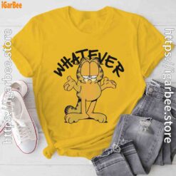 garfield sarcastic whatever yellow tee shirt