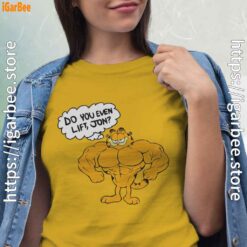 garfield strong do you even life women yellow shirt Copy