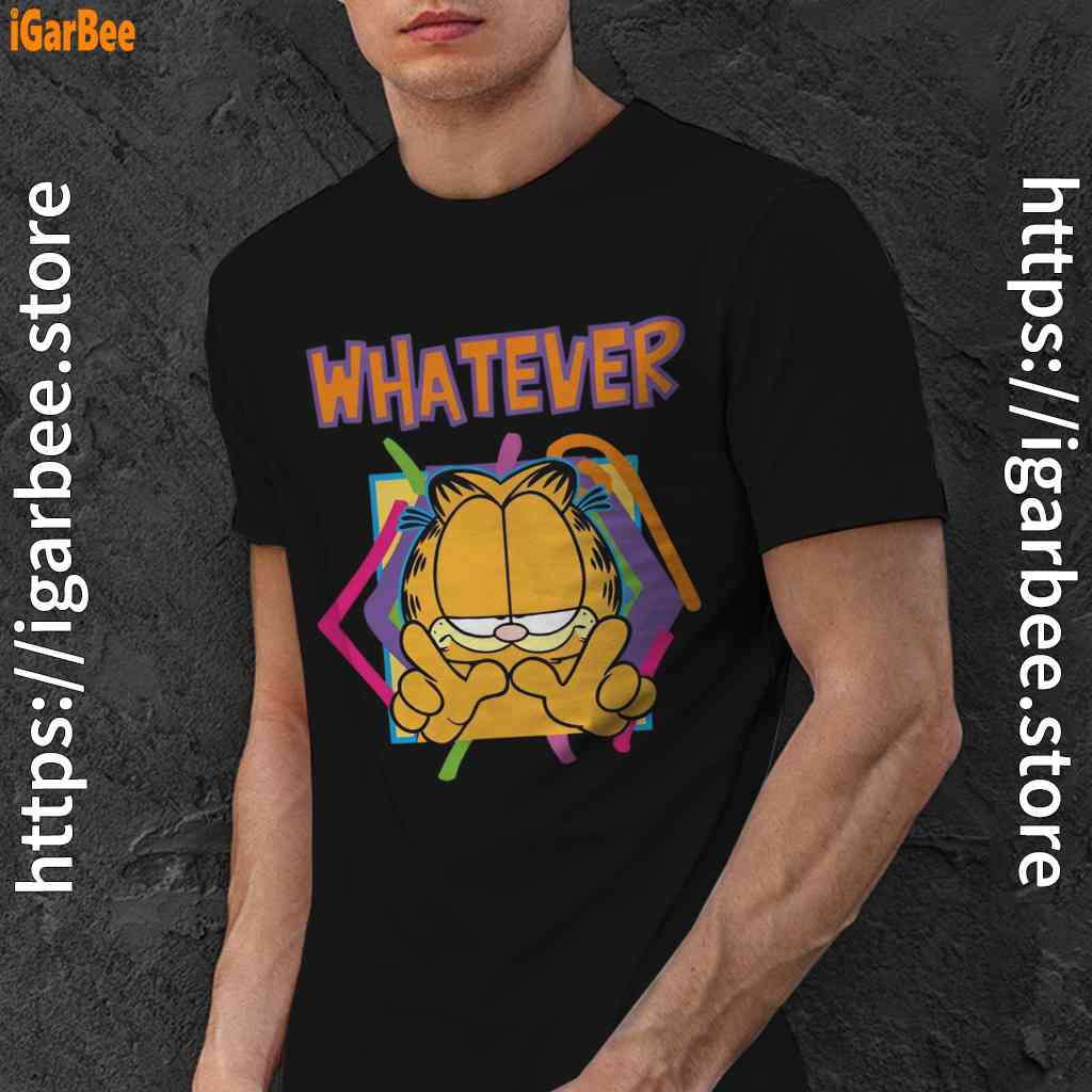 garfield whatever lazy black men shirt garfield whatever lazy black men shirt