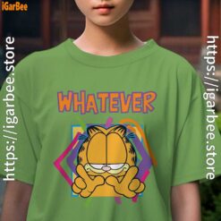 garfield whatever lazy female green tee for girl
