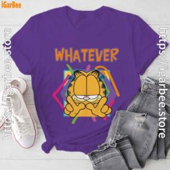 garfield whatever lazy purple tee shirt