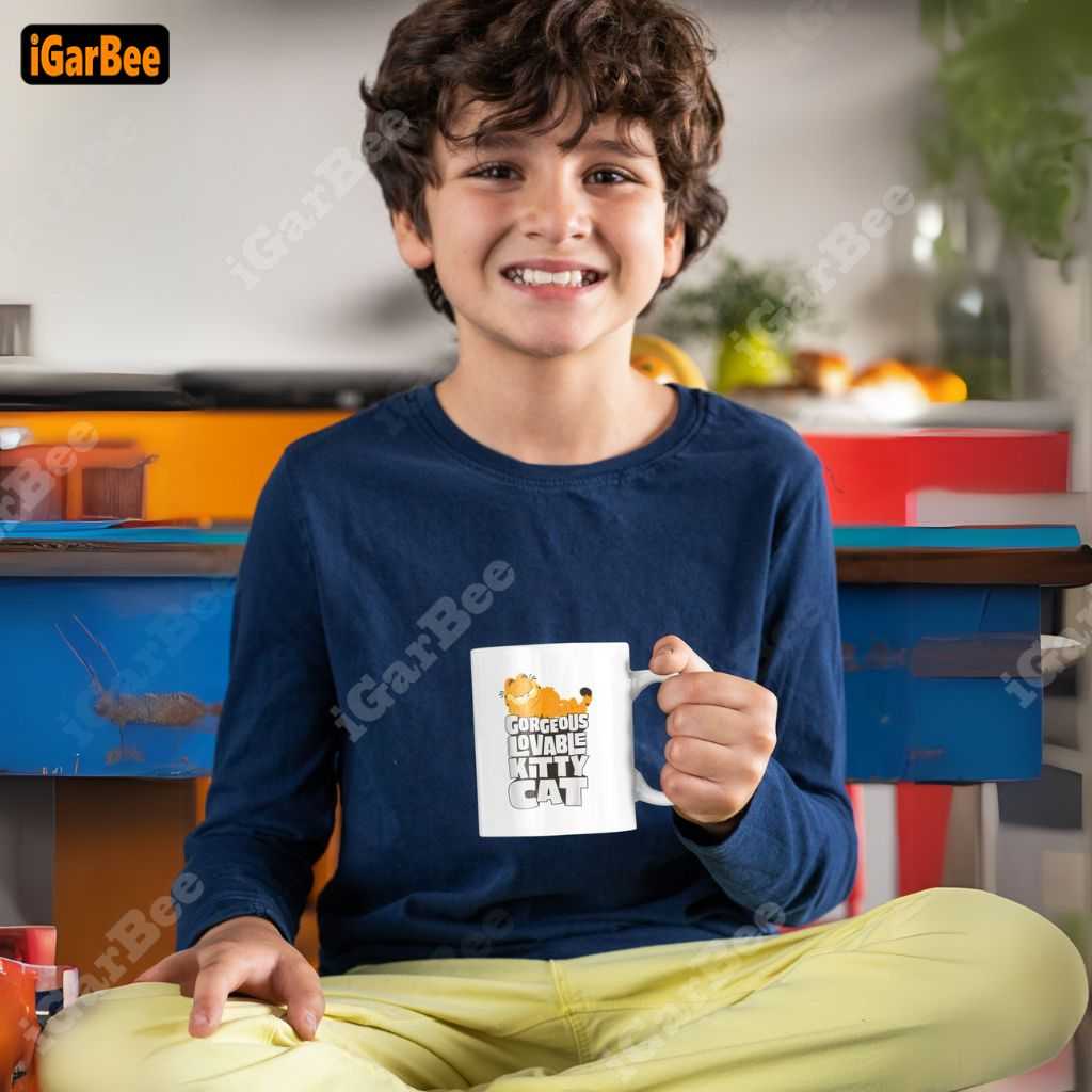 gift your son a laugh a day with a garfield mug from igarbee gift for son, white mug Garfield 11 oz