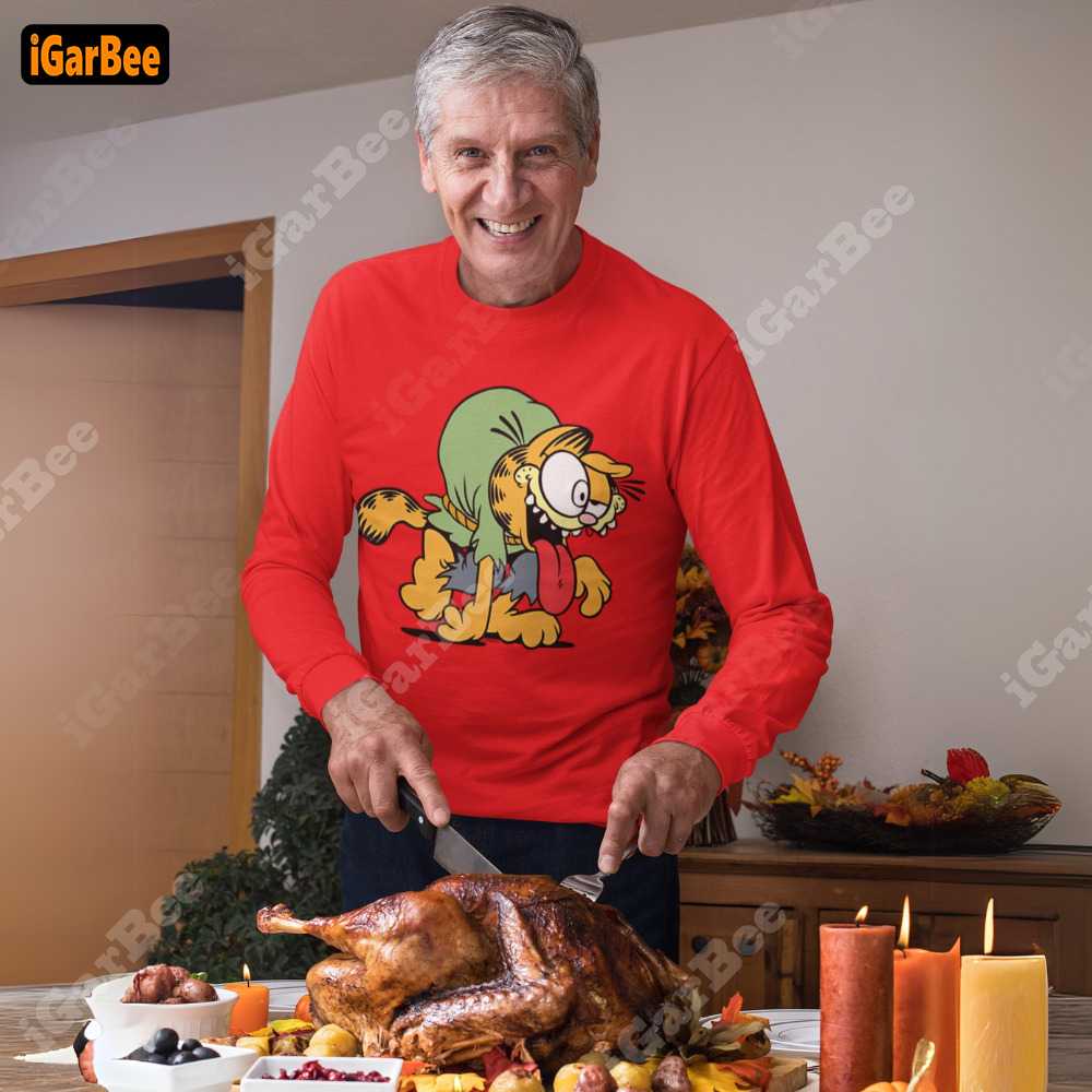 he wore the igarbee garfield long sleeve to family dinner meaningful father's day gifts