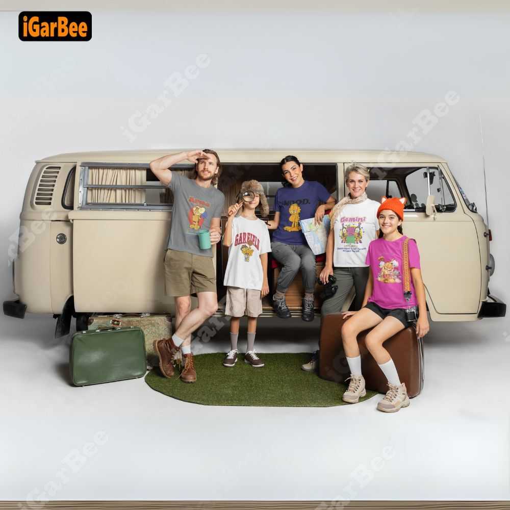 igarbee brings garfield joy to every member of the family family t shirt