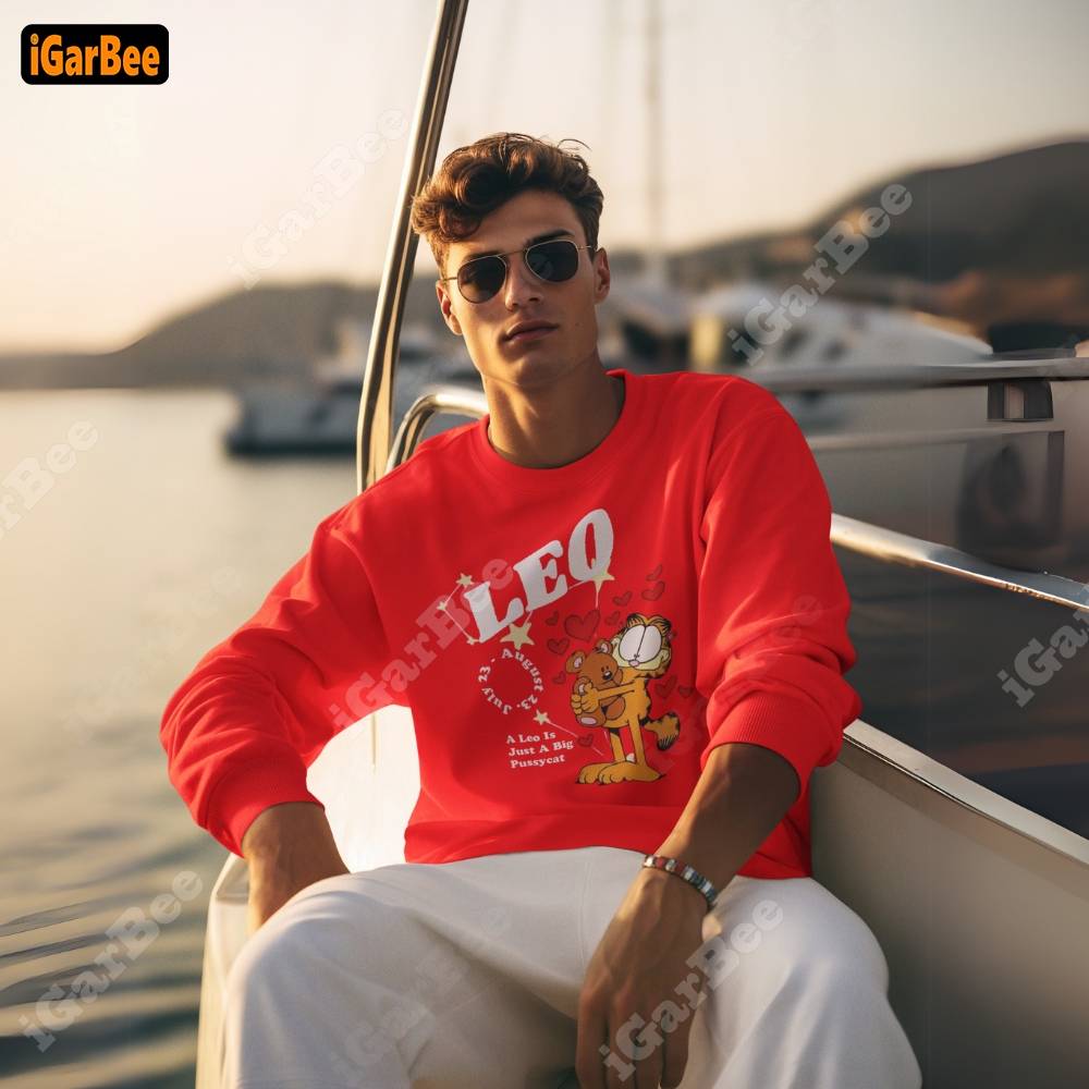 red warm garfield winter sweatshirt for men red warm Garfield winter sweatshirt for men