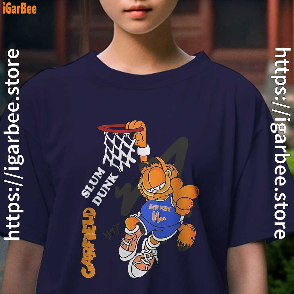 score big with garfield basketball kids girl navy t shirt score big with garfield basketball kids girl navy t shirt