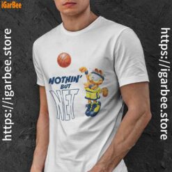 sporty style for basketball garfield white men shirt