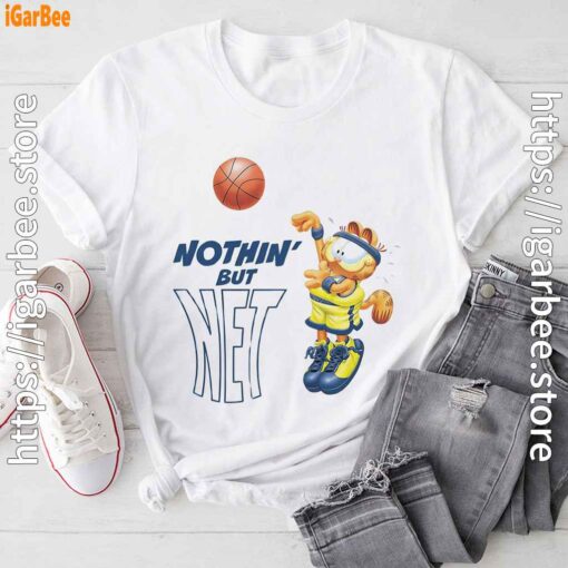 sporty style for basketball garfield white tee shirt