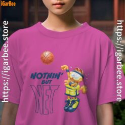 sporty style for basketball garfield youth girl pink t shirt