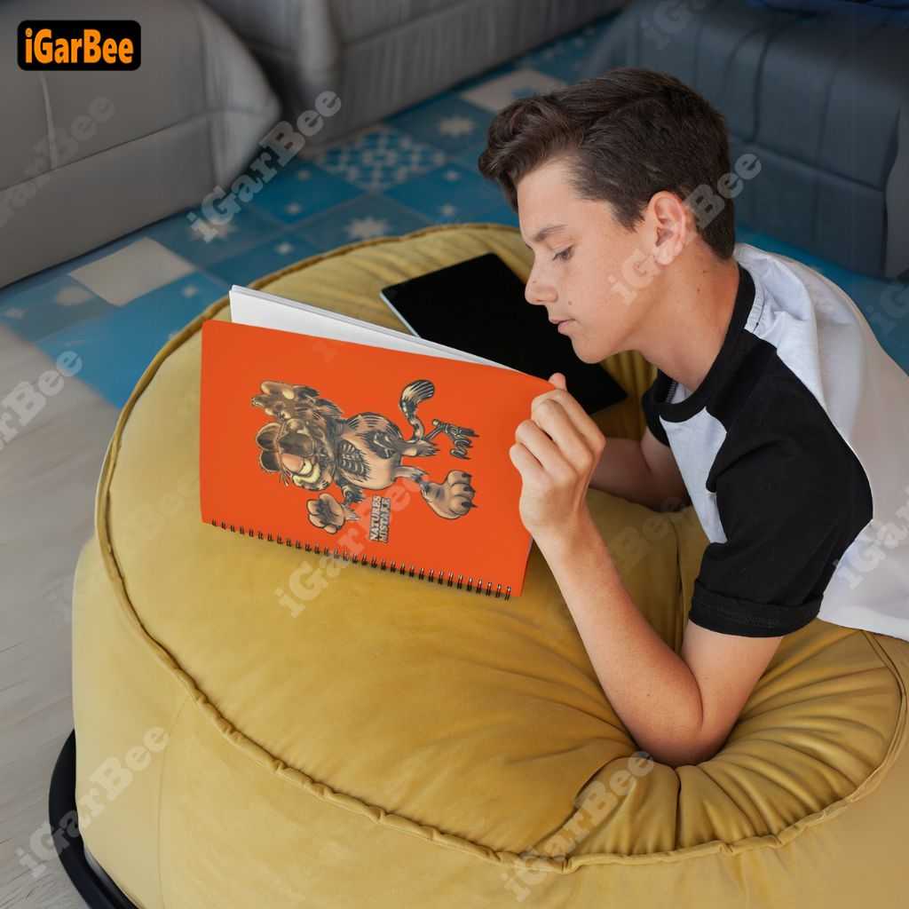 this fun and spooky garfield notebook is a great match for your son’s playful, creative side orange Garfield notebook, best gifts for son