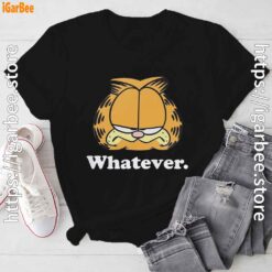 whatever garfield attitude black tee shirt