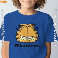 whatever garfield attitude blue t shirt for youth boy