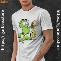 zombie garfield and odie natures mistake white men shirt
